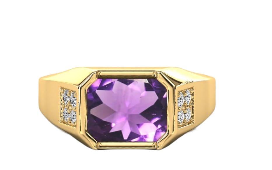 Bague améthyste 10 Ratti plaqué or pour sublimer vos tenues au quotidien et en grande occasion