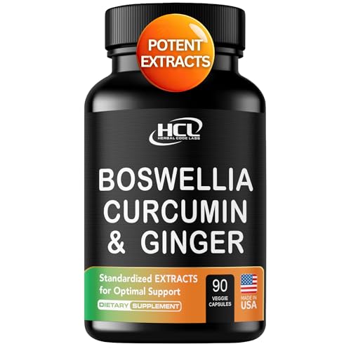 HCL Herbal Code Labs Boswellia Curcumin Ginger Supplement