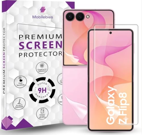 Image of Unbreakable Front & Back Membrane Screen Protector Guard Compatible For Samsung Galaxy Z Flip 8, 6.9 Inch | Hydrogel Membrane Ultra Smooth Touch, fingerprint working with installation kit