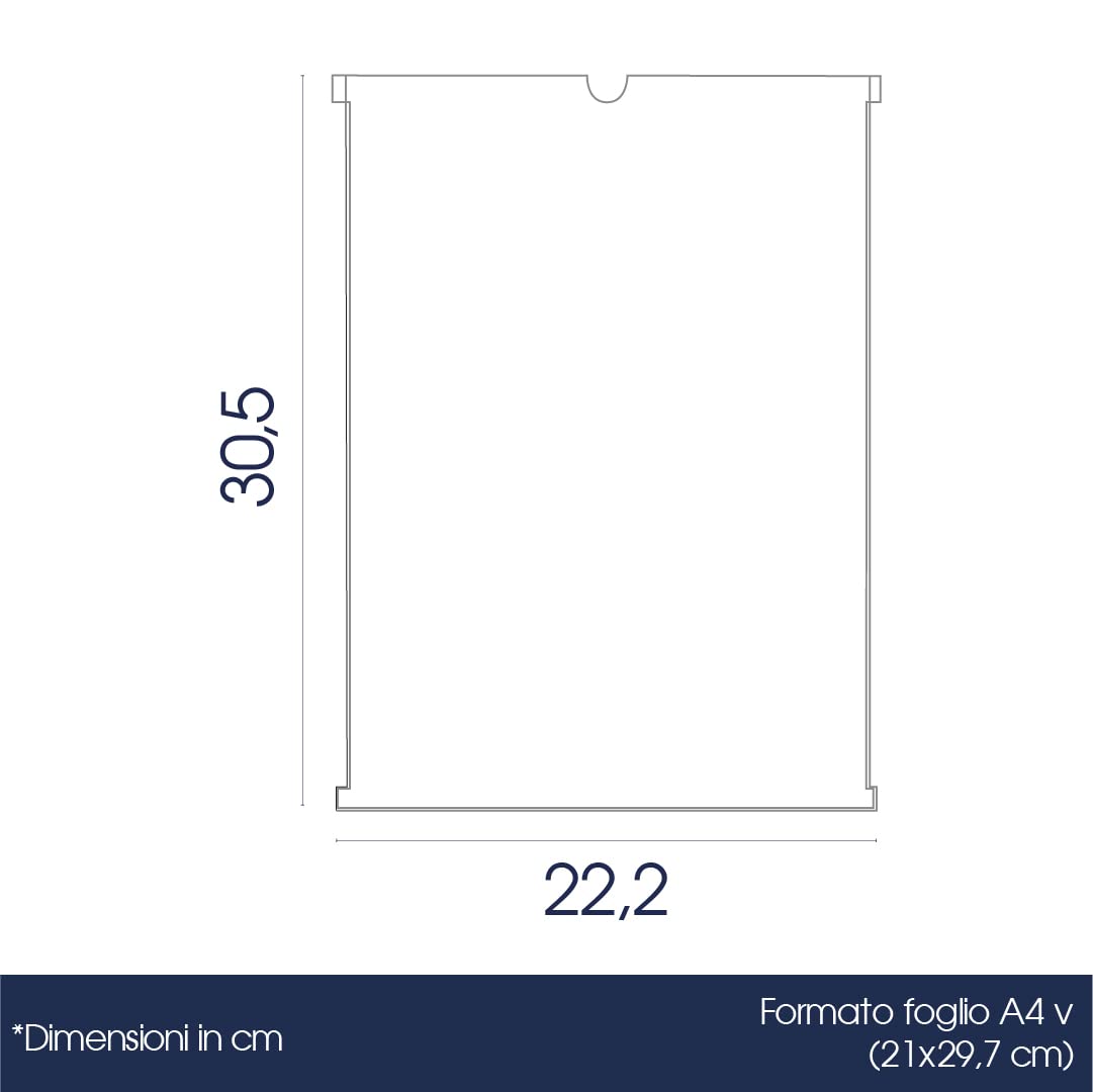 Danieli Store - Kit de 3 Soporte Policarbonato A4 Resistente para Pared. Expositor de Pared Transparentes con Adhesivo para Superficies Duras. Porta Carteles con Apertura de 180°. Antirrayas