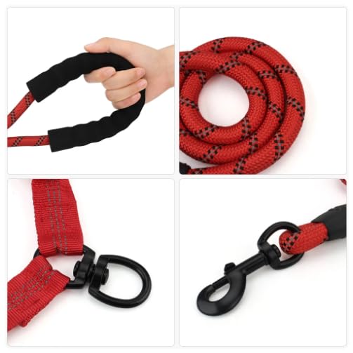 No Tangle 360° Swivel Dual Shock-Absorbing Bungee Leash for Simultaneous Walks with Two Dogs Up To 150 lbs / 70kg with Padded Handles for Control - Image 4