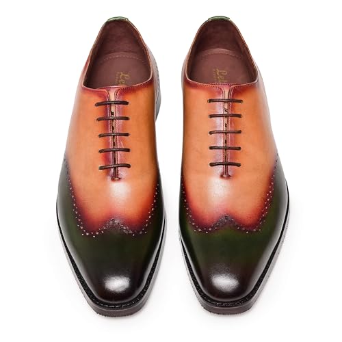Image of Lethato Handcrafted Wholecut Oxford Men's Genuine Leather Lace Up Dress Shoes