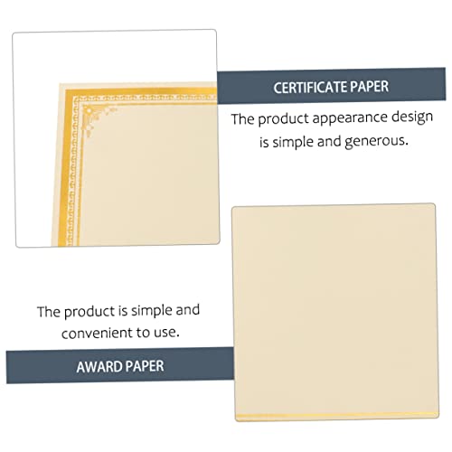 HAPINARY A4 Leeres Zertifikatpapier Goldrand 8 Blatt Urkundenpapier Für Auszeichnungen Abschluss Diplome Druckerpapier Hochwertige Innenseiten Für Anerkennung Und Preisverleihung