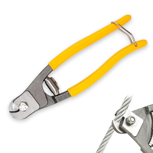 190MM Cortador de Cable, Tijeras para Cable de Acero, Cortacables Bicicleta, Con Mango Antideslizante, Para cuerda, Bicicleta, Palanca de freno, Cable de reparación, Cortador de alambre con mangos
