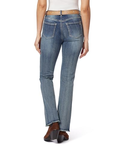 WallFlower Fearless Curvy High-Rise Flared Jeans for Women, Belted Insta Vintage Stretch Juniors Denim3