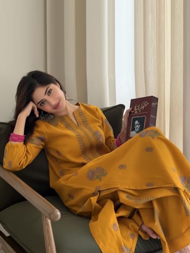 Image of ANNI DESIGNER Women's Rayon Viscose Straight Printed Kurta with Palazzo | Women Kurta Set | Ethnic Wear for Women | Daily Office Casual Traditional Outfit