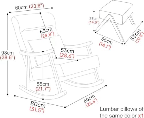 Fotel bujany z zagłówkiem łukowym, wyściełanym siedziskiem i podnóżkiem do relaksu na patio, na dziedzińcu lub w sypialni