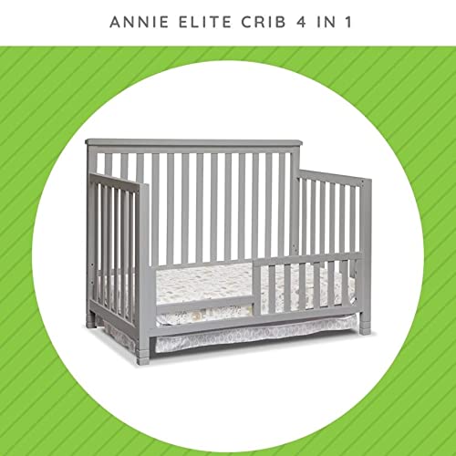Toddler Bed Safety Guard Rail for Sorelle Convertible Cribs - Solid Wood Rail for Convertible Crib to Toddler Bed Conversion - Safety Bed Rail for Children (Model #148, Gray)