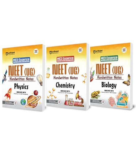 Image of Arihant NEET UG Handwritten Notes Physics, Chemistry & Biology Exam 2026-2027 Combo | Edition Books with Mnemonics, Mind Maps, PYQs, Quick Revision | NEET Medical Entrance Exam Self Study Guide