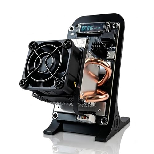 Bitaxe Gamma 602 Bitcoin Miner BM1370 ASIC Chip 1.8TH/s SHA256 Open Source Solo BTC Miner 2.4G WiFi Home Crypto Mining Machine 5V Power Supply & Stand Included (Black Stand)