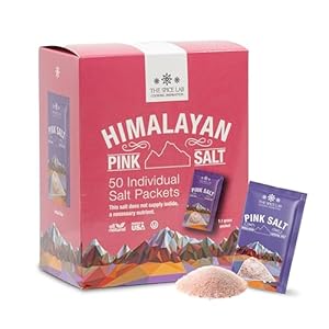 The Spice Lab Himalayan Pink Salt – Fine – 50 Salt Packets- Gourmet Pure Crystal – Pink Himalayan Salt is Nutrient and Mineral Dense for Health – Kosher & Natural Certified
