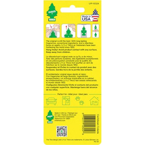 Image of LITTLE TREES Car Air Freshener | Hanging Paper Tree for Home or Car | Caribbean Colada