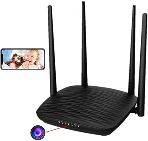 NYHKTY Cámara Oculta WiFi, Enrutador HD 1080P Completo Mini Cámara Espía Audio Y Video DVR Cámara De Visión Nocturna Multifuncional para Seguridad En El Hogar Cámara De Niñera Cover