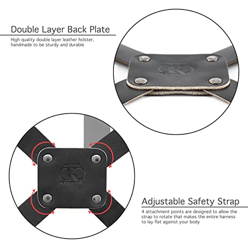 Koltster Beretta 92 96 B803 Shoulder & Belt Holster (2In1) With Double Magazine Pouch, Horizontal Carry Shoulder Holster For Taurus 92&99 Thumb Break Black Genuine Leather Rh Handmade (Khs303) #TOP4