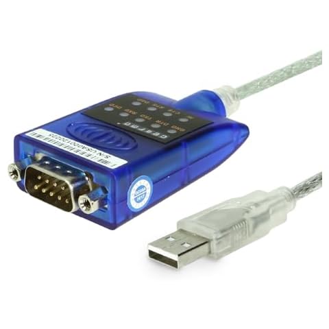 16in. USB 2.0 to RS-232 Serial Converter w/LED Indicators & FTDI Cover