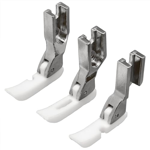 3 piezas pie prensatela teflón para máquina industrial miniatura 2