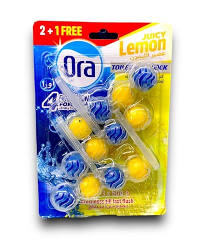 ORA Viva Juicy Lemon Toilet Rim Block 60 g 3-Pack