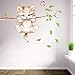 Produktbild LSWSSD Mignon Chat Papillon Arbre Branche Stickers Muraux Pour Les Chambres D'enfants Décoration de La Maison de Bande Dessinée Animal Stickers Muraux Diy Affiches Pvc Murale Ar