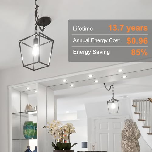 Image of TJOY Edison Light Bulbs 60W Equivalent, Dimmable Vintage LED Light Bulbs, E26 Medium Base, 5000K Daylight, ST58, 8W, 800LM, Ultra-Bright, 80+CRI, Antique Decorative LED Filament, Clear Glass, 4 Pack