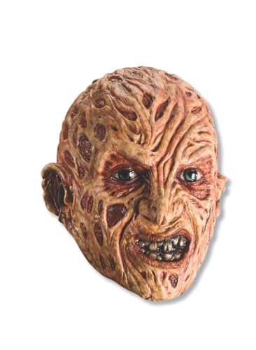 Rubies Máscara de Freddy Kruegert para Adulto, complemento del disfraz de Freddy, máscara oficial de la película A Nightmare on Elm Street, para halloween, carnaval, fiestas y despedida de soltero.