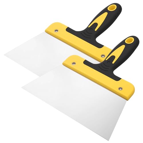 2 Pz Raschietto Muro, 200mm Raschietto per Vernice, Spatola per Stucco, Set di Spatole Flessibili per Cartongesso Raschiare Pareti Rimuovere Carta da Parati Stucco Decorazione Fai Da Te 2 Pz Raschietto Muro, 200mm Raschietto per Vernice, Spatola per Stucco, Set di Spatole Flessibili per Cartongesso Raschiare Pareti Rimuovere Carta da Parati Stucco Decorazione Fai Da Te