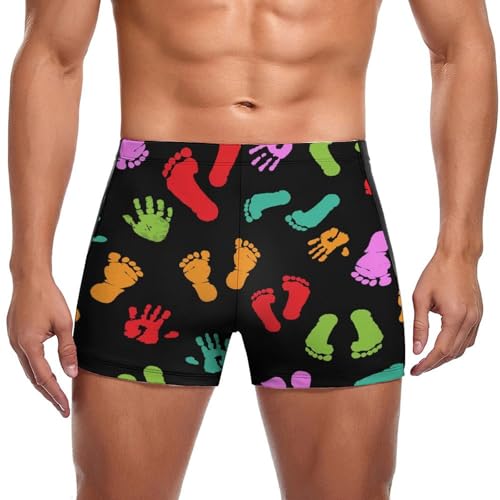 Boxer de bain homme chic Empreinte de Couleur coupe ajustée