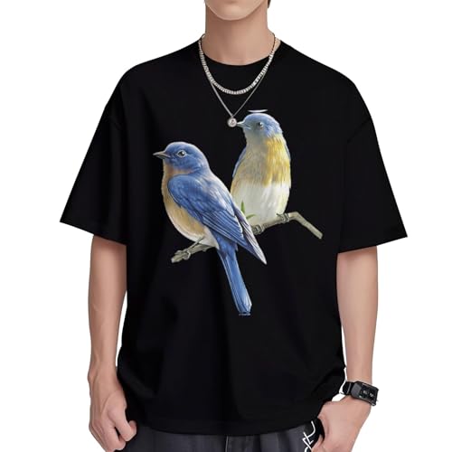 T-shirt homme imprimé deux oiseaux idéal pour les journées d'été ensoleillées