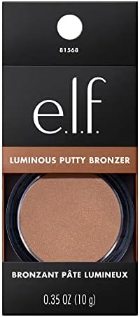 e.l.f. Luminous Putty bronzer, lekki bronzer Putty-to-Powder zapewnia promienne, błyszczące wykończenie, wysoka pigmentacja, wegański i nietestowany na zwierzętach, Day Trip, 10 g
