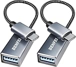 BENFEI USB C to USB 3.0 Adapter, 2 Pack USB C to A Male to Female Adapter Compatible with iPhone 15 Pro/Max, MacBook Pro/Air 2023, iMac, S23, XPS 17