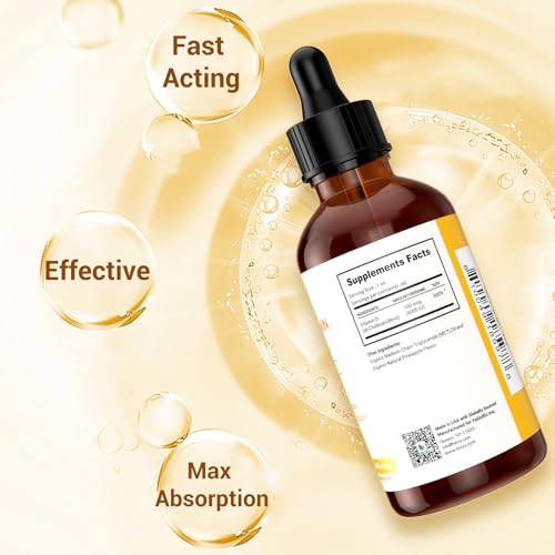 Image of Heivy Liquid Vitamin D Drops 4000 IU (100 mcg), Vitamin D3 for Bone Health Support, Pineapple Flavor Vegan VIT D3 Drops, Made in USA, 60 Servings 2 Fl Oz (60ml)
