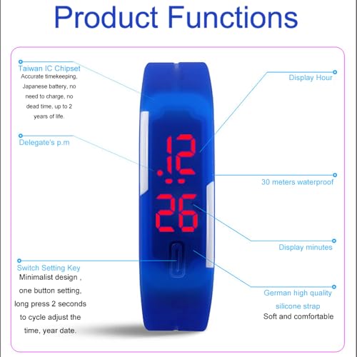 Weicam 10Pcs Unisex LED Digital Silicone Band Electronic Wrist Watch Waterproof Wholesale Watches2