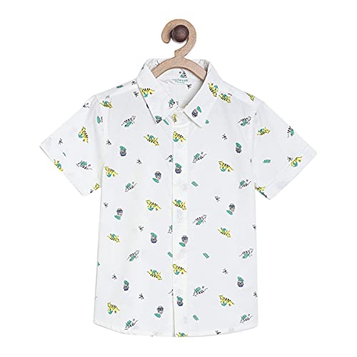 Image of miniklub Boys Orange Regular Fit Solid Casual Shirt
