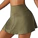 Plisowana Spódnica do Tenisa dla Kobiet Wbudowane Spodenki Sportowe Spodnie do Biegania w Golfa Uniwersalna Spódnica o Klasycznym Kroju w Kształcie Litery A (Color : Green, Size : L)