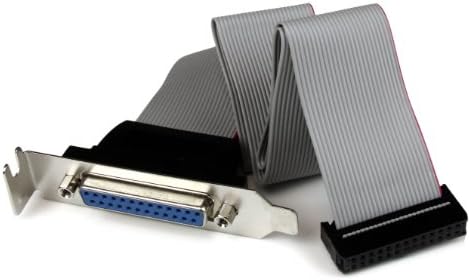 StarTech.com Adaptador de 40cm Header Cabezal Bracket Perfil Bajo Low Profile Paralelo DB25 a IDC26 Pines Placa Base – 1x DB25 Hembra