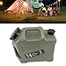 12L Portable Water Storage Jug, PE Material, Large Nozzle with Stepless Control, Leak-proof Design with Sealing Lid, Dual Handles for Camping, Hiking, Picnics, Includes Brush, Spigot, Water Pipe