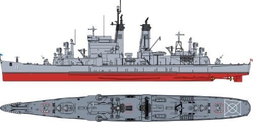 1/700 US Navy U.S.S. Chicago CG-11 missile cruiser