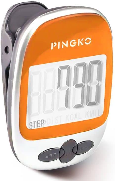 PINGKO Pedometer for Walking - ORANGE