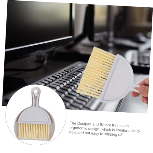 OUNONA Mini-Besen Und Kehrschaufel-Set Kleines Handbesen Mit Schaufel Winziger Besen Für Reinigung Kompaktes Design Vielseitig Einsetzbar Für Zuhause Büro Auto Und Schreibtisch – Bild 8
