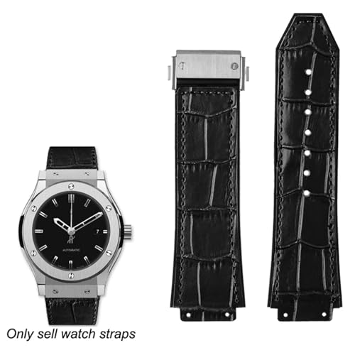 Bracelet cuir véritable 26mm interchangeable pour boîtier Hublot - 2