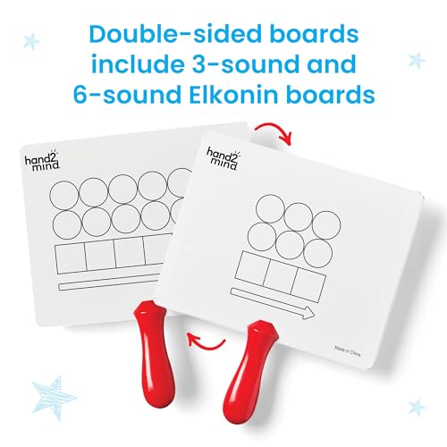 Hand2Mind 96155 Elkonin Box Magnetic Answer Board, Word Mapping Paddles, Elkonin Boxes Dry Erase Blending Board, Phonemic Awareness, Phonics Manipulatives thumb #4