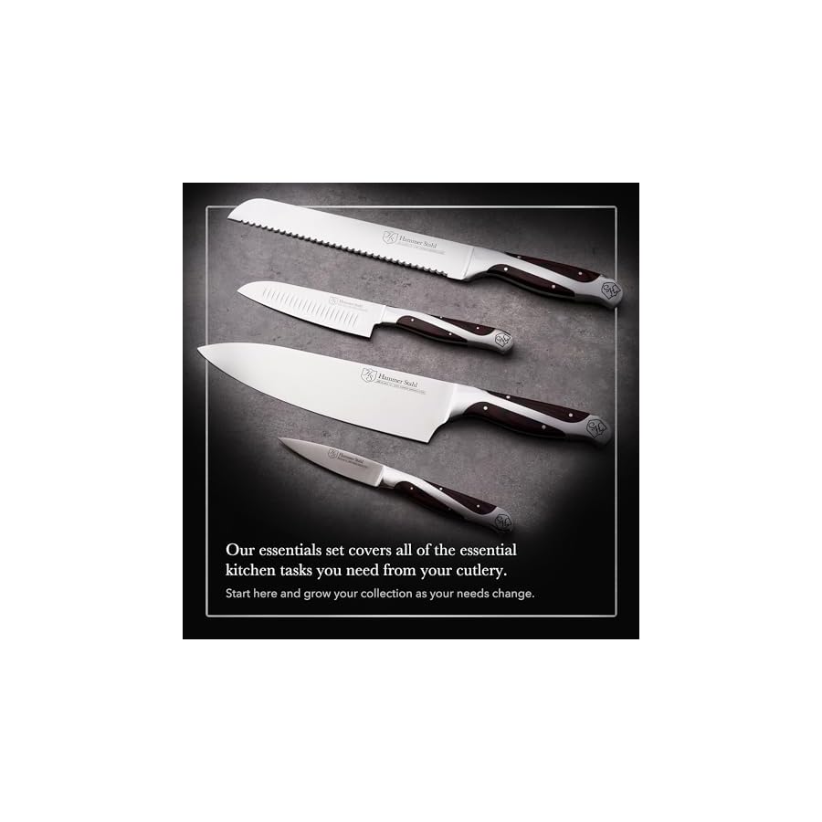 Hammer-Stahl-4-Piece-Knife-Set-Chef-Essential-Kitchen-Knife-Set-Stainless-Steel-Knife-Set-with-Bread-Chef-Santoku-Paring-Knives-Classic-Chef-Knife-Set-Cutting-Knife-Set-for-the-Home-Cook Hammer Stahl 4 Piece Knife Set | Chef Essential Kitchen Knife Set | Stainless Steel Knife Set with Bread, Chef, Santoku, & Paring Knives | Classic Chef Knife Set | Cutting Knife Set for the Home Cook