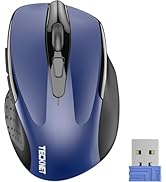 TECKNET Souris sans Fil, 2.4G Souris Optique 2600 DPI avec 5 Niveaux Réglable, Souris Ergonomique...