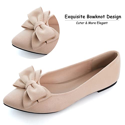 Image of Dear Time Women's Ballet Flats Dress Ballet Shoes Slip on for Office Work Comfortable Shoes