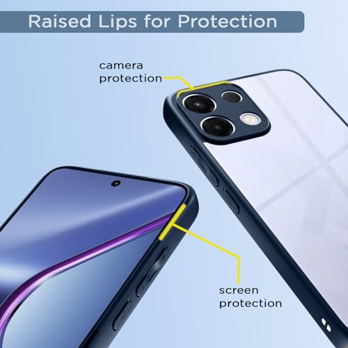 Image of Pikkme Back Cover Compatible with Oppo K13 5G Shockproof Sleek Hybrid Armor Bumper Case(Blue)