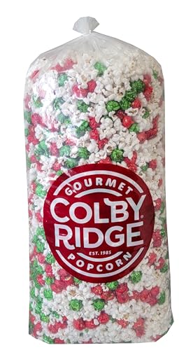White & Holiday Mix Gourmet Popcorn – Vanilla Buttery Red
