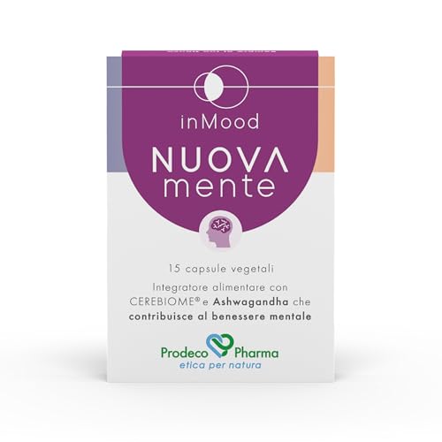 Prodeco Pharma INMOOD NUOVA MENTE 15 Capsule - Integratore Alimentare a base di Cerebiome ed Estratto di Ashwagandha