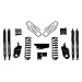 Skyjacker 186BK-B Suspension Lift Kit w/Shock Black MAX Shocks 6 in. Lift Incl. Front Coil Springs Brackets Rear U Bolt Kit Rear Blocks Suspension Lift Kit w/Shock