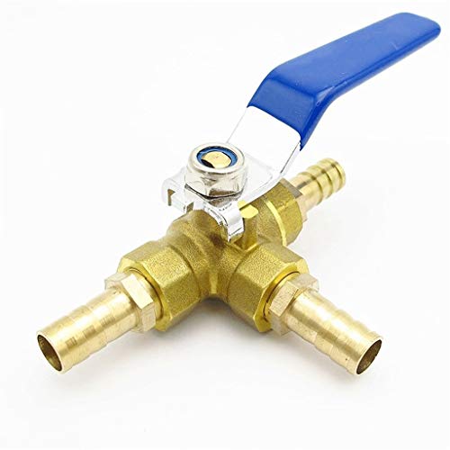 Válvula de bola de latón de alta resistencia, conector de tres vías y espiga de 16mm 2