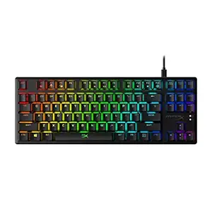 HyperX Alloy Origins Core Tenkeyless Mechanical Gaming Keyboard - Software Controlled Light & Macro Customization, Compact Form Factor, Linear Switch, Red - RGB LED Backlit (HX-KB7RDX-US)