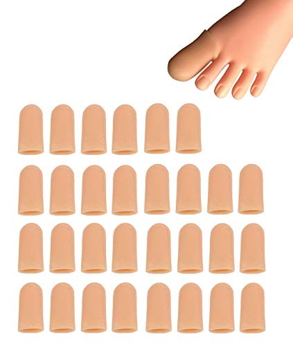 30 Pieces Gel Toe Caps, Silicone Toe Protector, Toe Covers for Big Toe